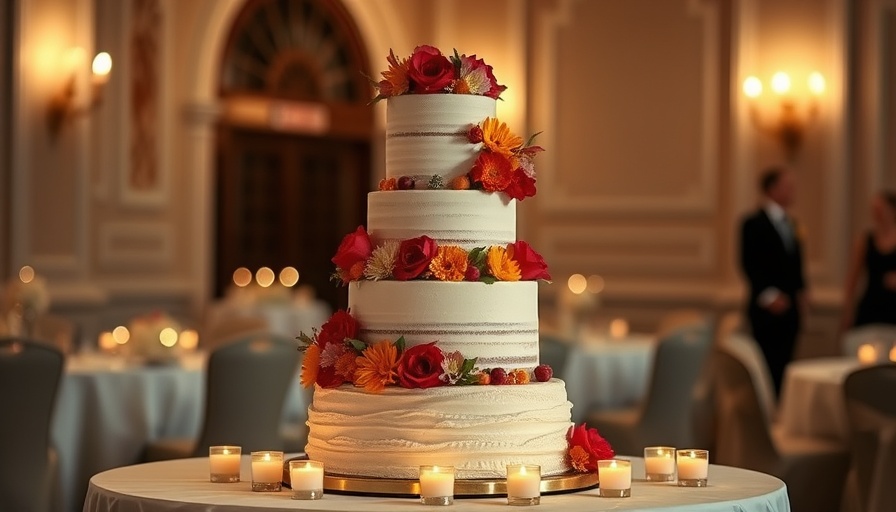 Custom cakes Philadelphia: elegant fruit-adorned wedding cake.