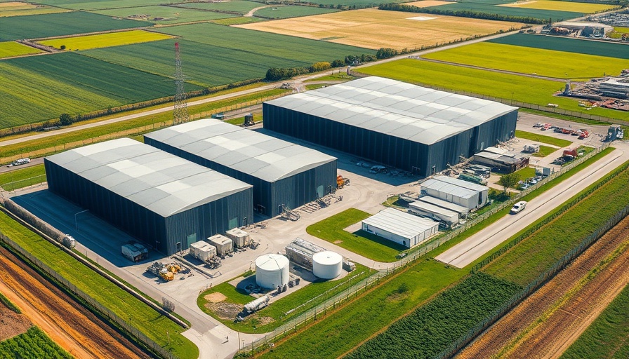 Aerial view of data centers in Pennsylvania highlighting electricity costs.