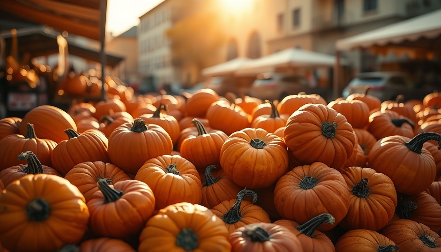 Pile of vibrant pumpkins at sunset during pumpkin picking in Philadelphia.