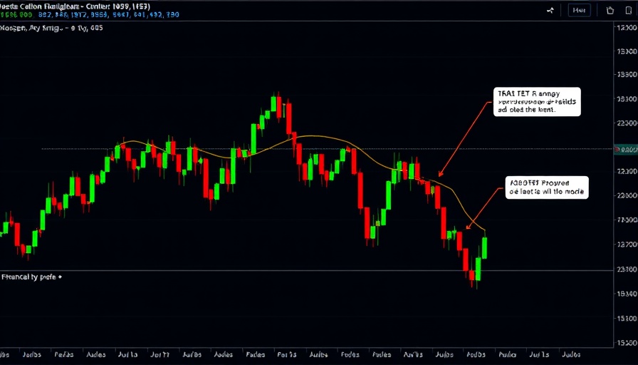 Financial graph showing market trends and indicators.