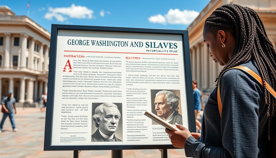 Visitor reads President's House exhibit on George Washington's slaves.