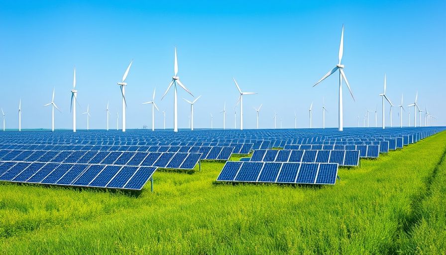 Pennsylvania renewable energy future with solar panels and wind turbines.