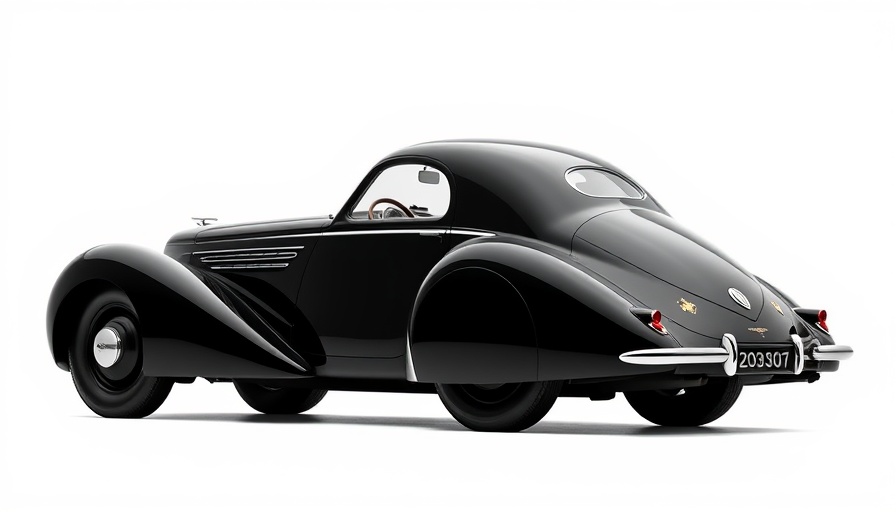 1938 Talbot Lago T150 with sleek design side view.