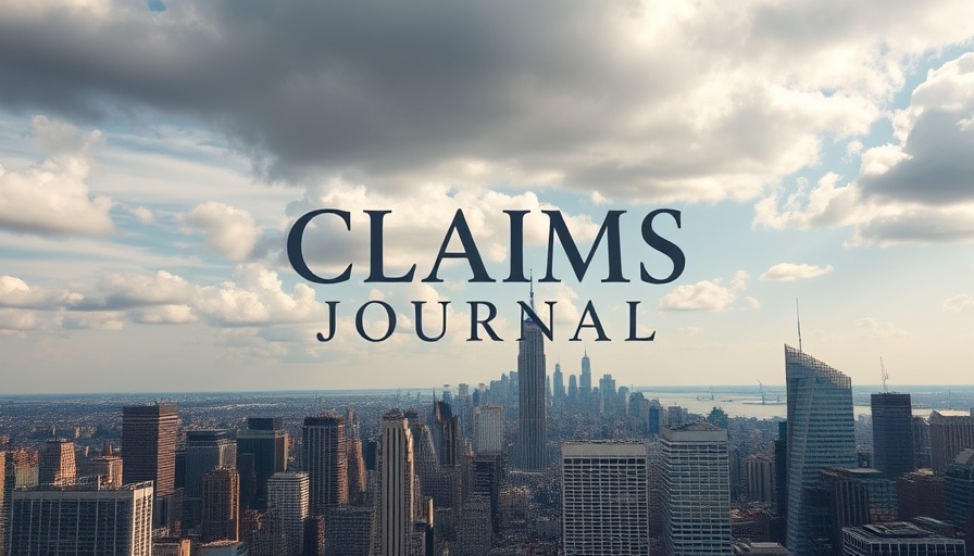 Trademark dispute Danone Chobani: Claims Journal skyline and logo image.