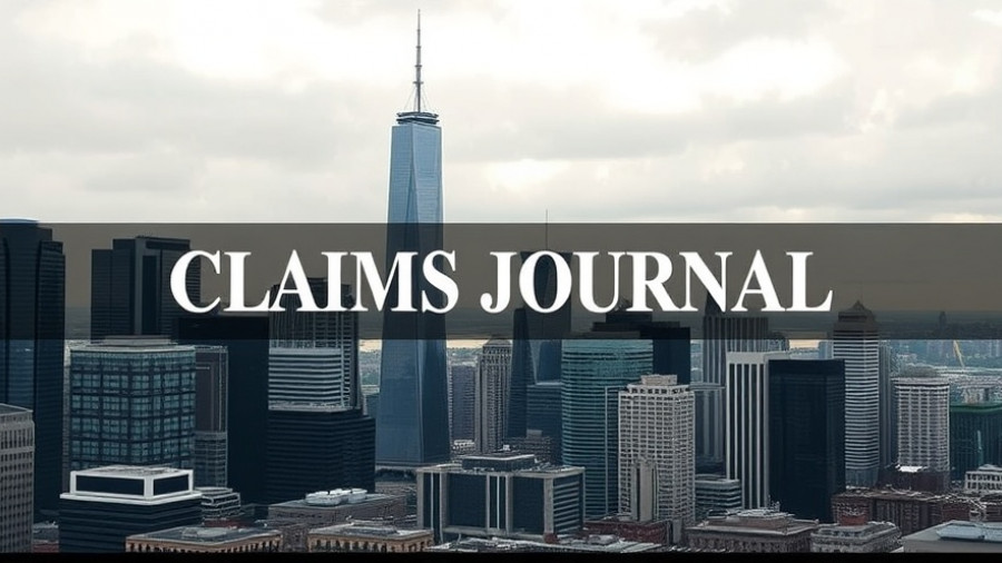 Libor manipulation lawsuit concept with city skyline and 'Claims Journal'.