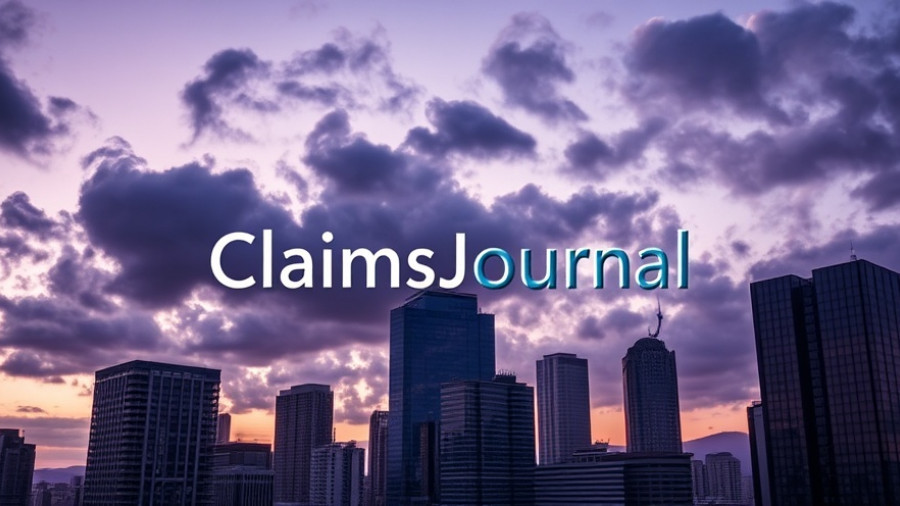 Claims Journal logo on cityscape related to Ford vehicle moonroof recall