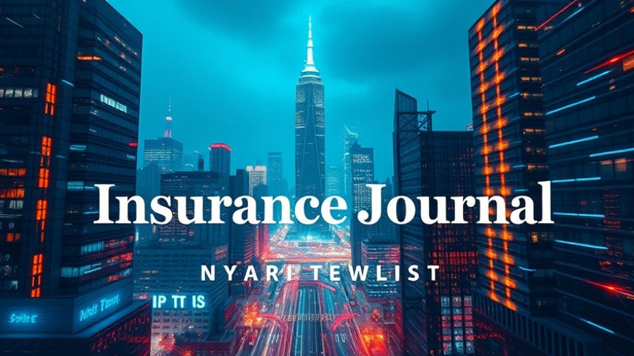 Futuristic city skyline representing insurance claim disputes.