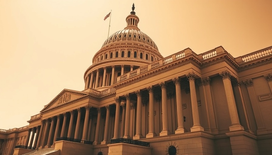 Sepia image of the U.S. Capitol building representing third-party litigation funding.
