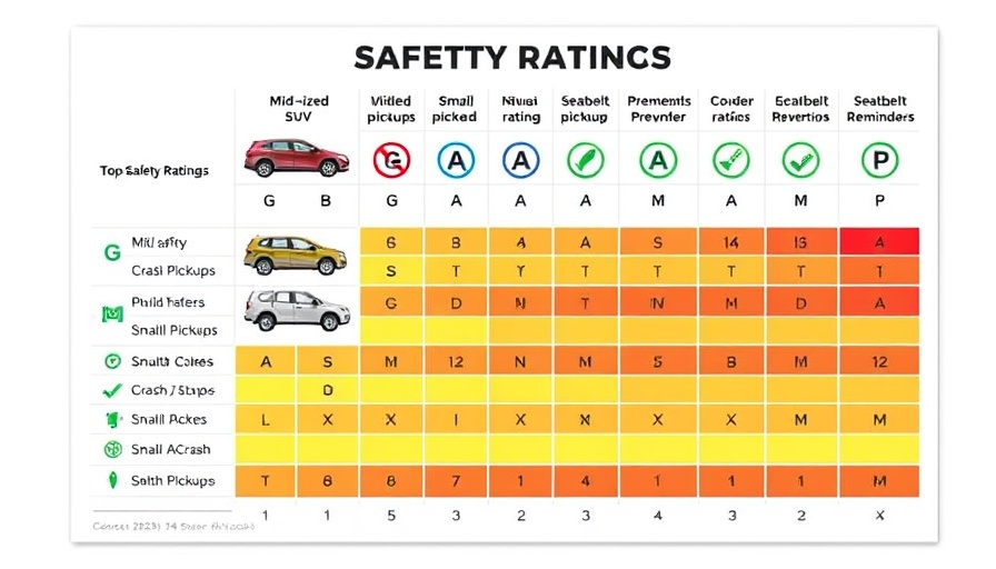 Top safety ratings IIHS chart for 2025 vehicles.