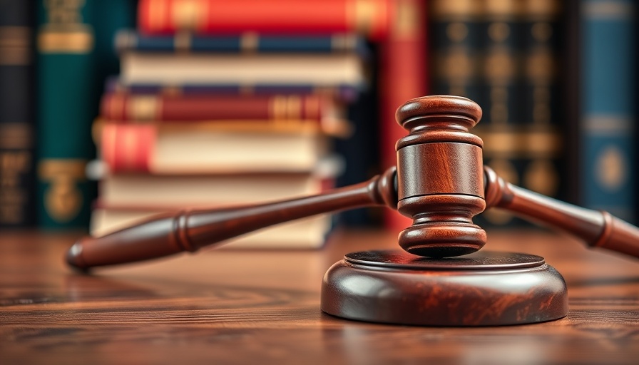 Judge's gavel with law books, illustrating insurance litigation news.