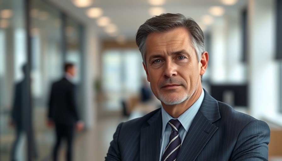 Mature business professional discussing insurance company tactics.
