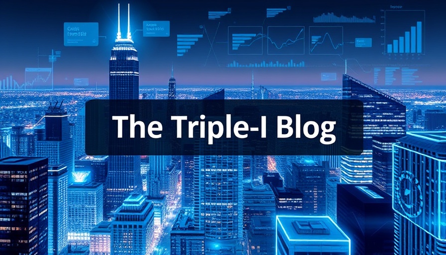 Modern graphic with cityscape and data overlays for blog.