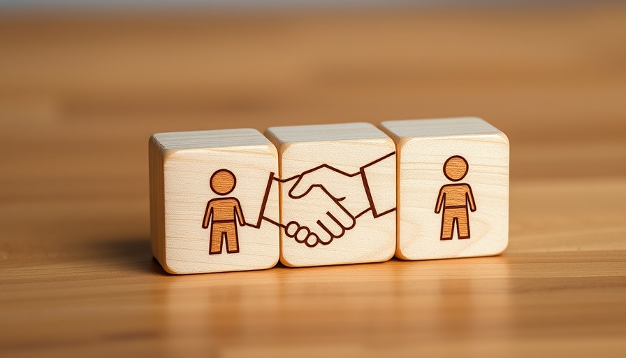 Consolidation with Private Equity Firms illustrated by wooden handshake blocks.