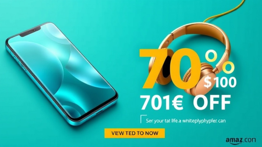 Vibrant ad banner promoting Amazon discounts, Smart Storage and Organization.