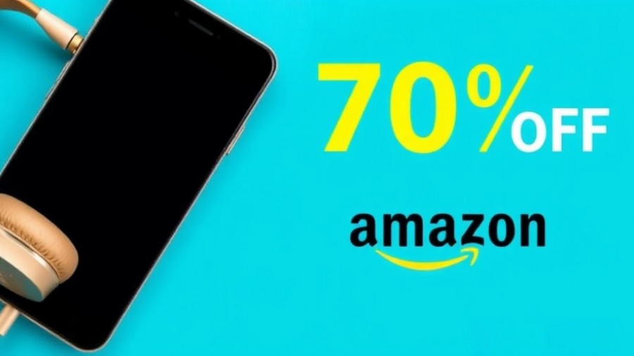 Advertisement banner for smartphone and headphones discount on Amazon