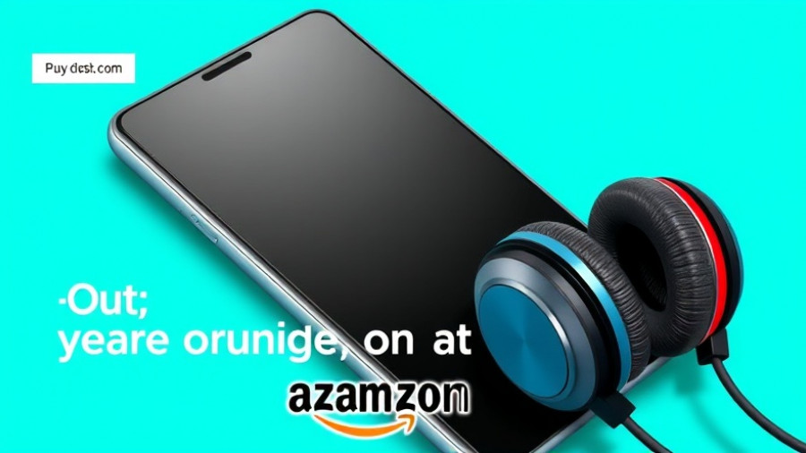 Vibrant digital banner with smartphone and headphones showcasing an Amazon discount, no mention of Lighting and Insulation Upgrades.
