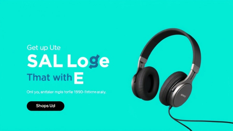 Advertisement with headphones and smartphone; Before and After Renovation Showcases.