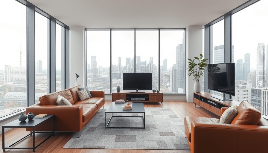 Modern living room with mold-resistant paint in NYC.