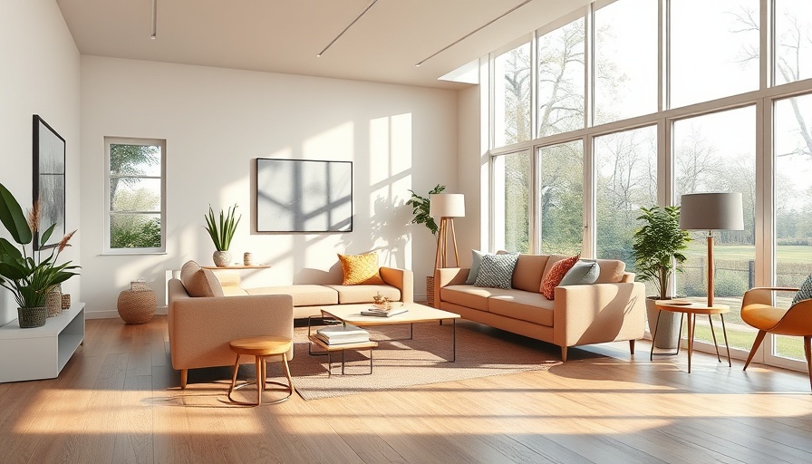 Cozy living room with senior safety features in Toms River.