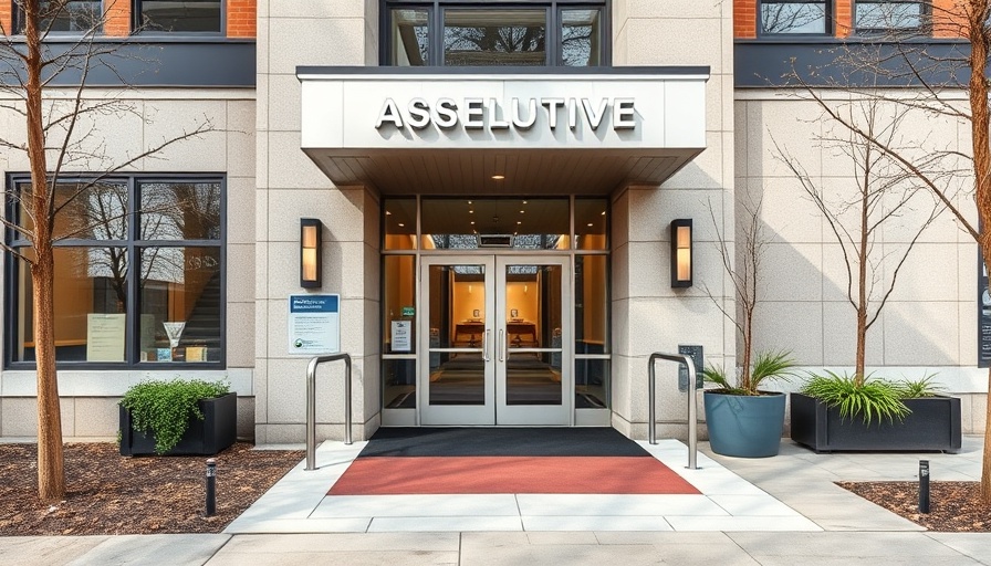 Wheelchair-accessible ramp at community building.
