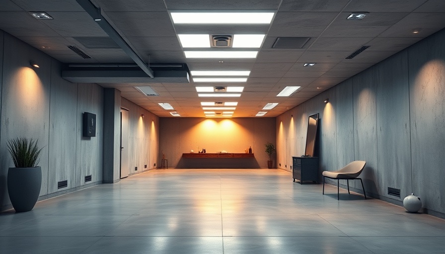 Modern basement using LED technology for efficient lighting