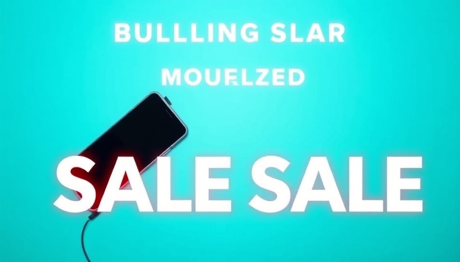 Minimalist ad with smartphone and headphones promoting 70% discount.