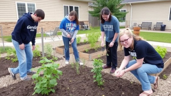 Kindred FFA students build gardensat West Fargo senior living center