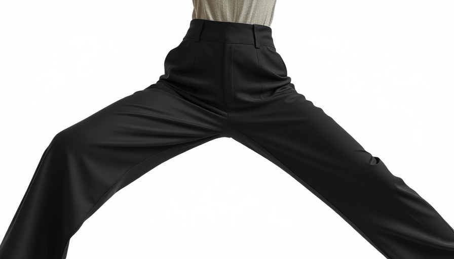 Classic black wide-leg trousers for chic summer outfit pairings, shown on white background.
