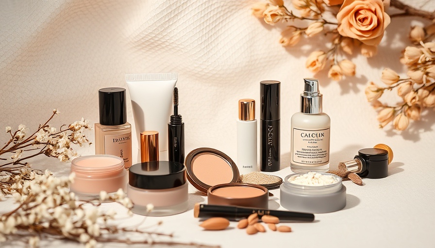 Clean beauty trends 2023 displayed in minimalist makeup setup.