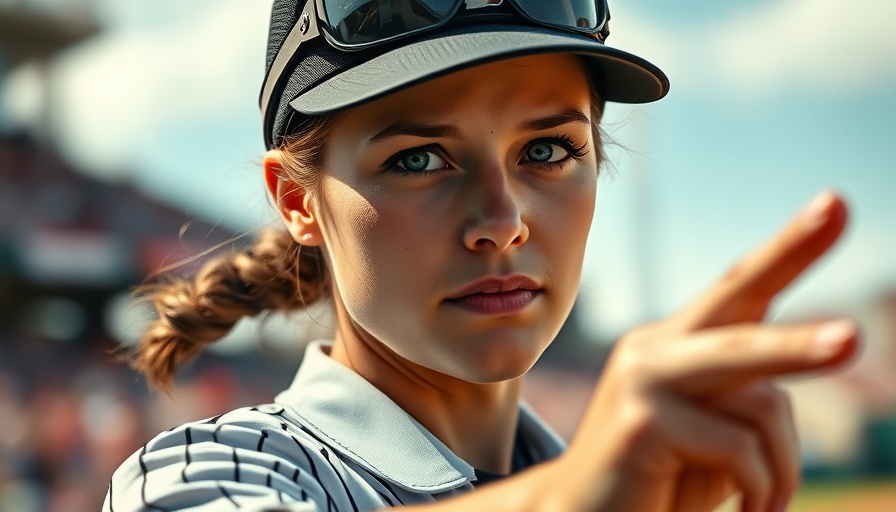 MLB first female umpire making a call on the field.
