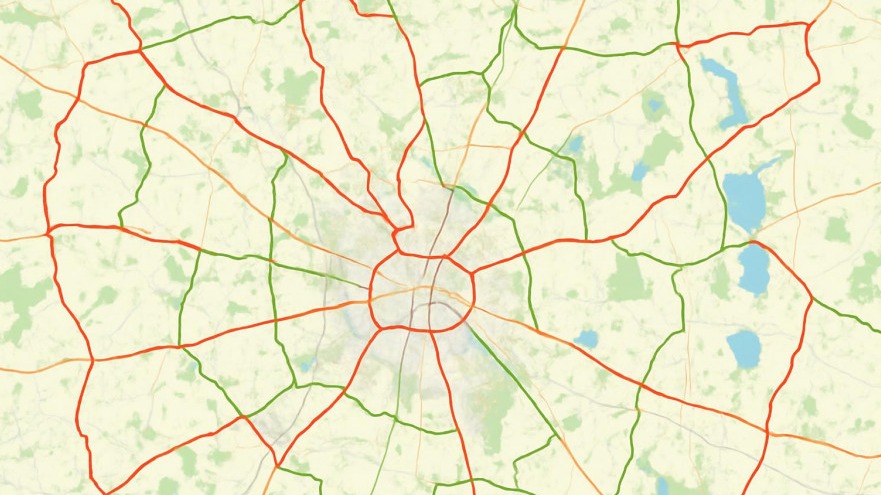Fahrradtouren Neumünster Karte der Radwege in Schleswig-Holstein ohne Ortsbezeichnungen