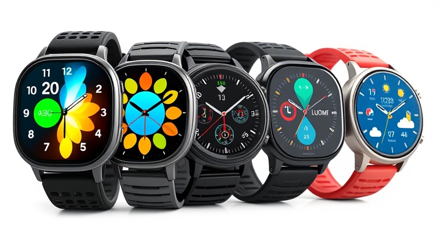 Smartwatch-Angebote Amazon: colorful smartwatch lineup display.