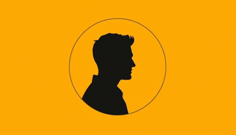 Minimalist Nobel silhouette illustration on mustard yellow.