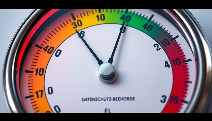 Colorful Datenbarometer BfDI gauge displaying levels.