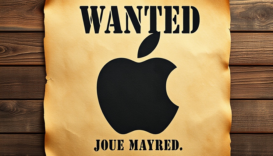 Apple Bug Bounty Program vintage wanted poster on wood.
