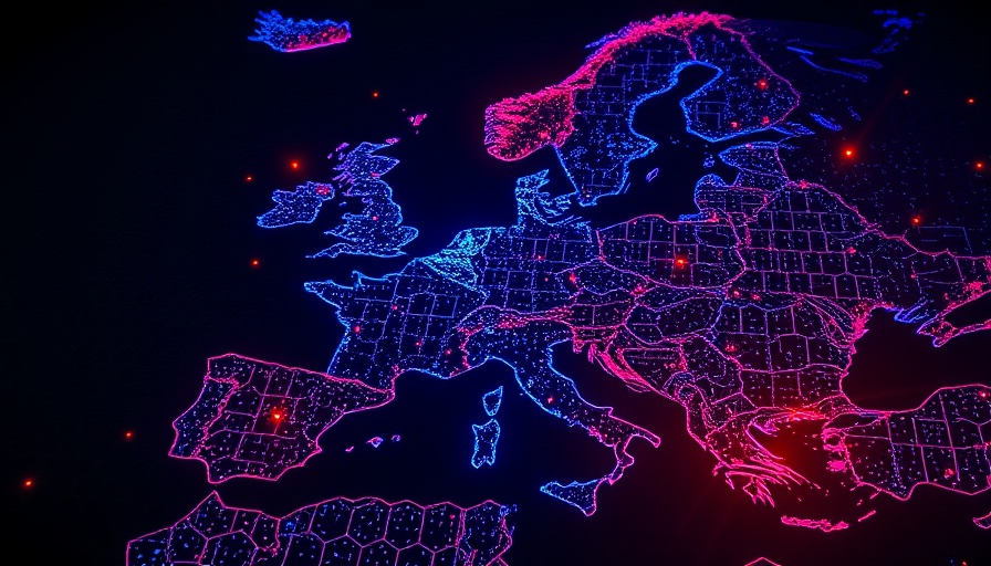 Futuristic digital EU map symbolizing AI factories.