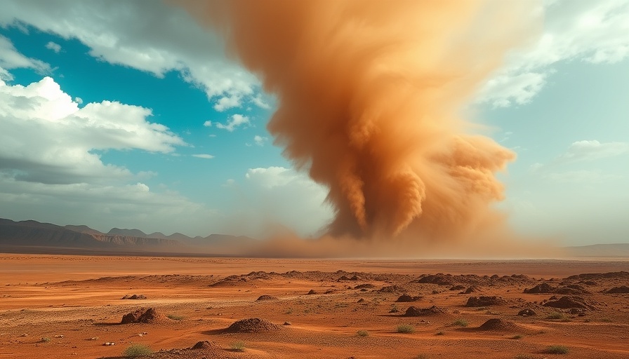 Dust devil on Mars.