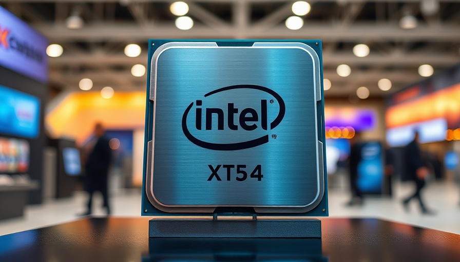 Intel Panther Lake Prozessoren on display in a bright setting.