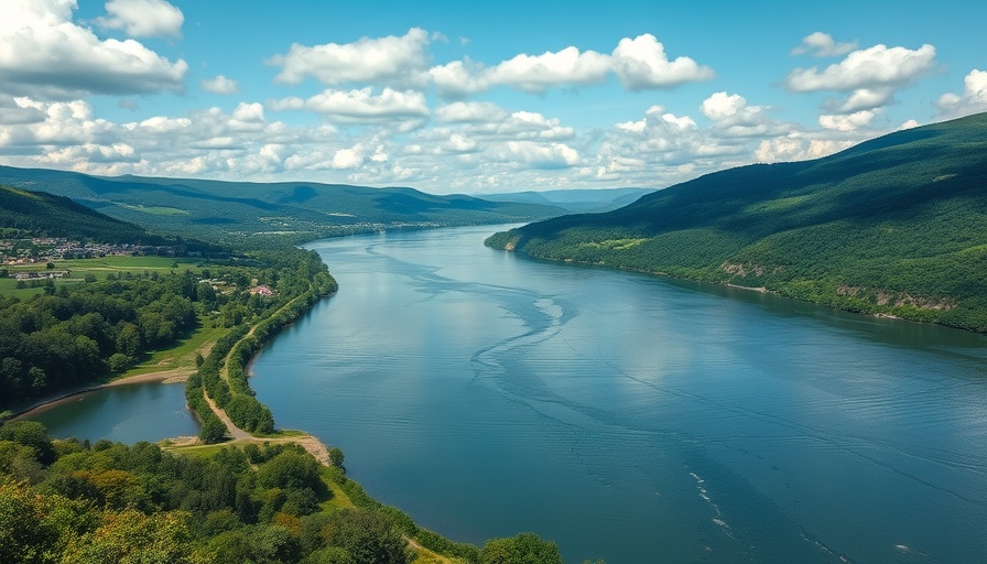Chancen in der Elbtalaue: panoramic view of the Elbe river.