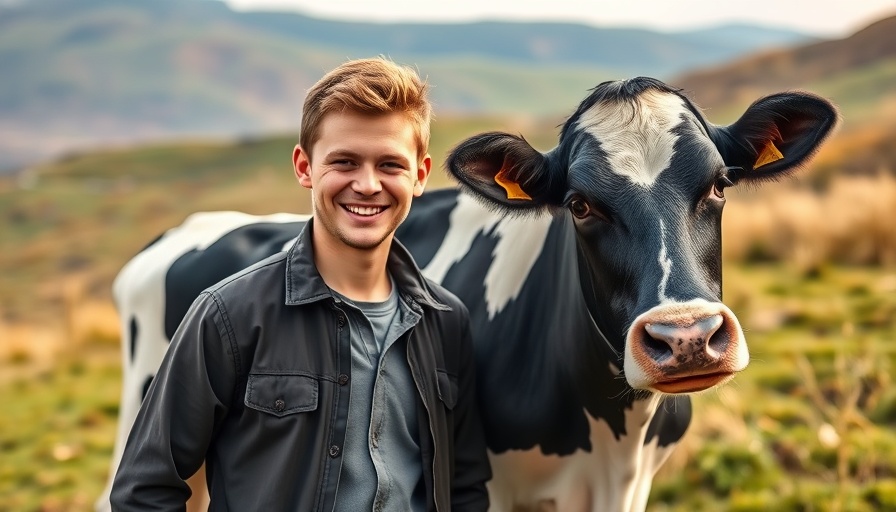 Naturschutz Amrum feature with a man and cow in nature