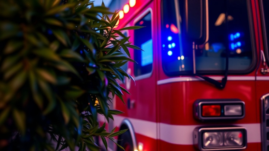 Fire truck and hidden speed camera illustrating Einsatzfahrzeuge Tempolimit.