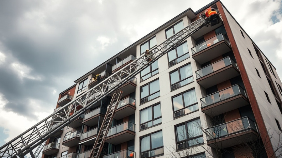 Firefighters responding to Wohnungsbrand Norderstedt in modern building.