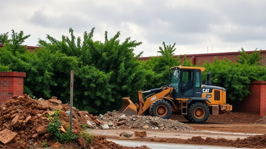 Tunnel-Sanierung Ahrensburg 2025 construction site with bulldozer.
