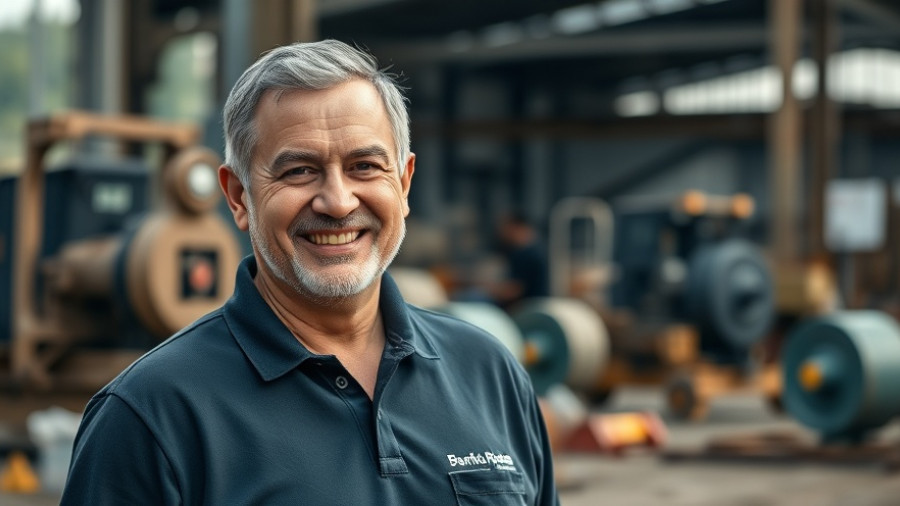 Casual portrait of a middle-aged man in Stormarn.