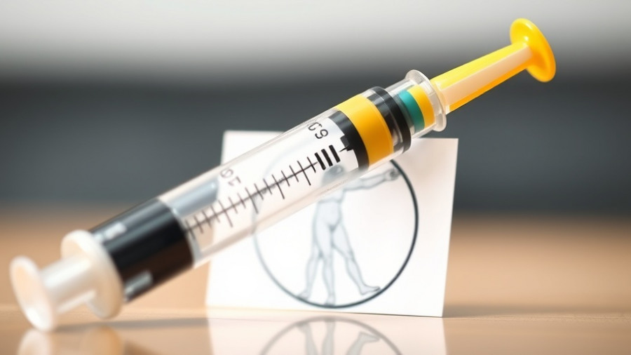 Syringe and health card symbolizing Impfung gegen Grippe.