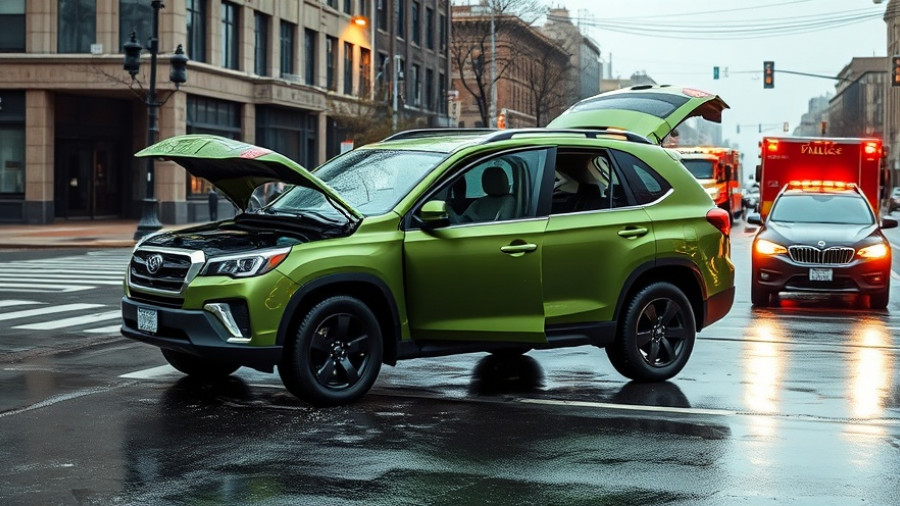 Verkehrssicherheit bei Ampelausfall: SUV at intersection collision