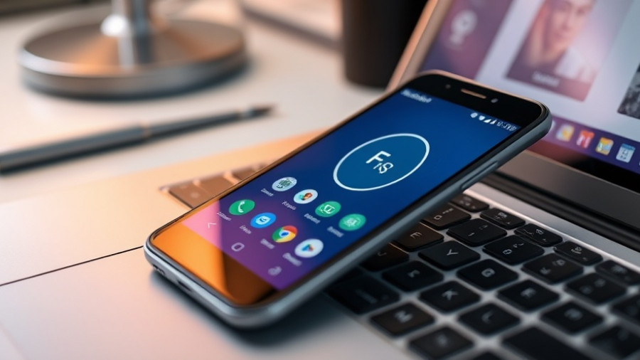 Smartphone with F-Droid app on keyboard, sideloading Google F-Droid.