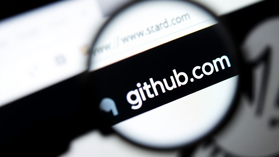 TypeScript meistgenutzte Sprache GitHub browser close-up.