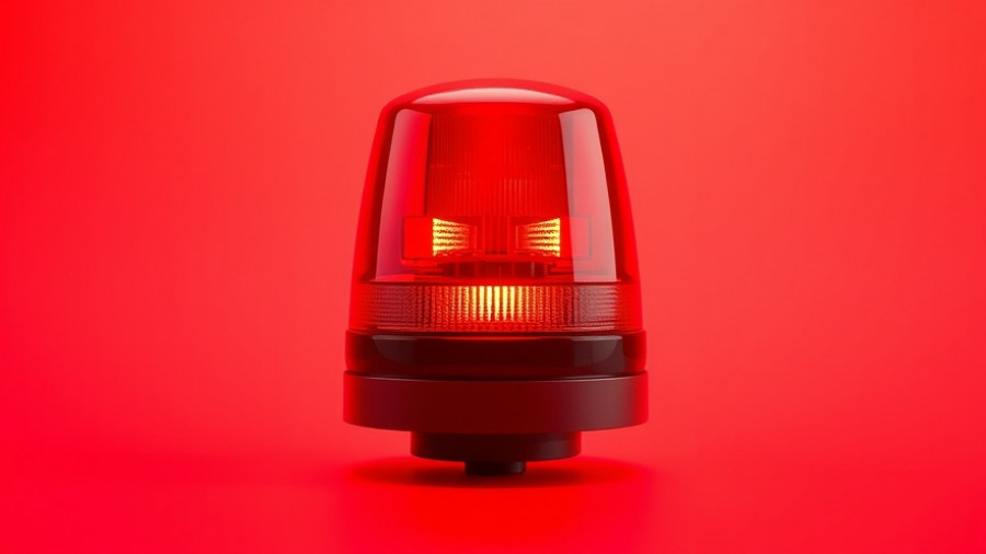 Brash Sicherheitslücke concept with glowing red emergency siren