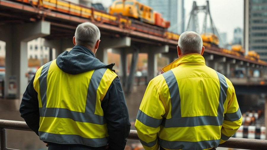 Inspectors examine Schäden an der Krückau-Brücke in autumn.